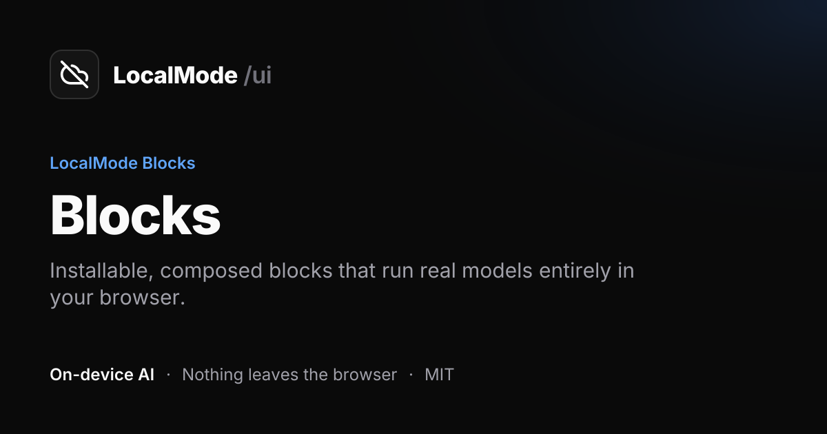 LocalMode — 官网预览图